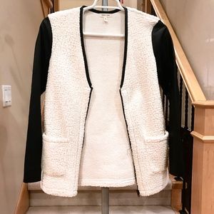 NWOT Urban Outfitters Teddy Faux Leather Jacket